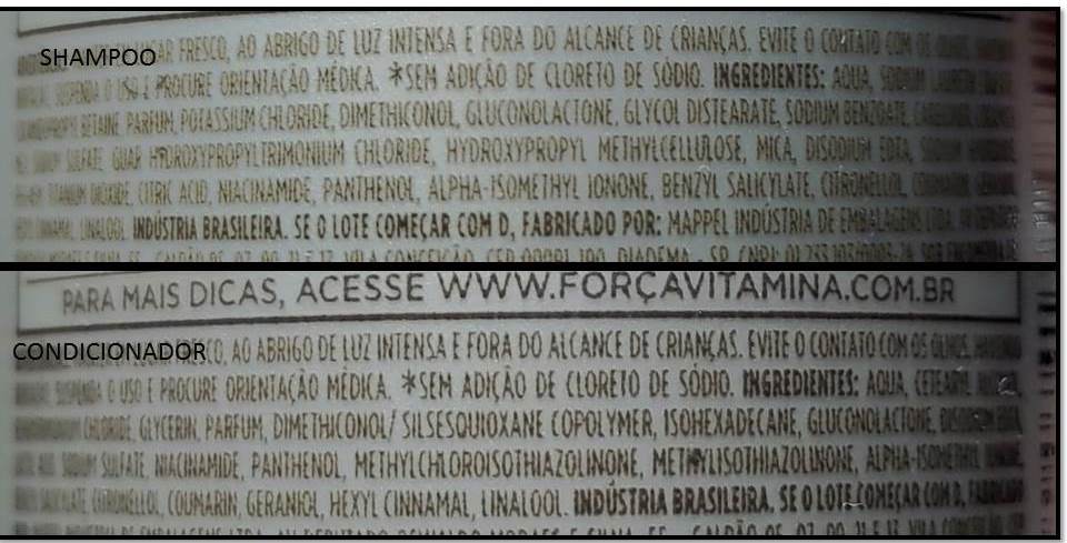 FORÇA VITAMINA CABELOS LISOS