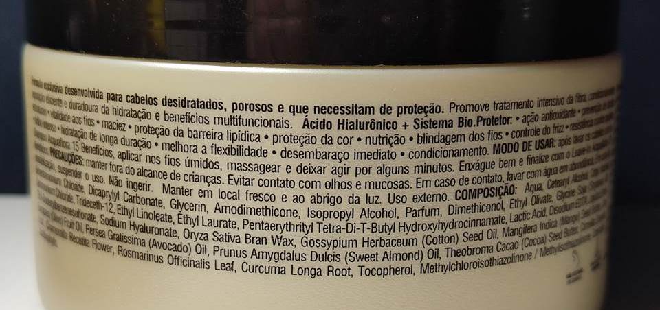 composição Máscara da Aquaflora 15 Benefícios 