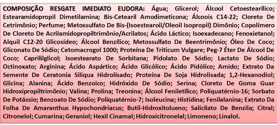 composição Resgate Imediato Siàge Eudora.