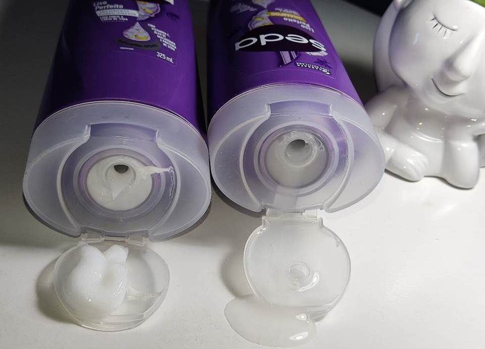 Shampoo e Condicionador Seda Liso Perfeito.
