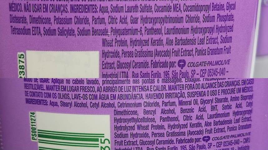 COMPOSIÇÃO Lisos Radiantes Palmolive