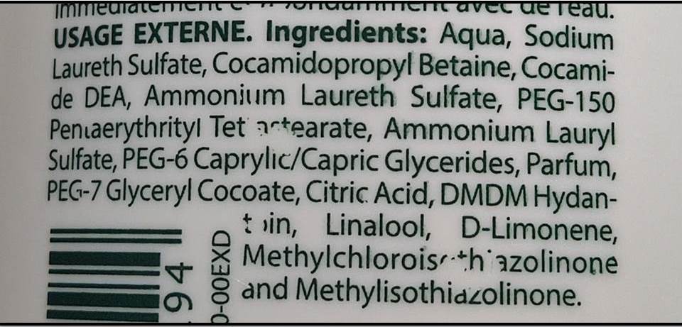 COMPOSIÇÃO Shampoo Antirresíduos Amend Expertise.