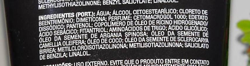 composição Avon Máscara Óleo Argan e Coco Advance Techniques.