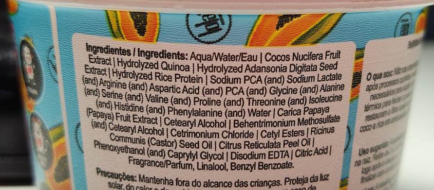 composição Manteiga Ghee Papaya Reconstrução.
