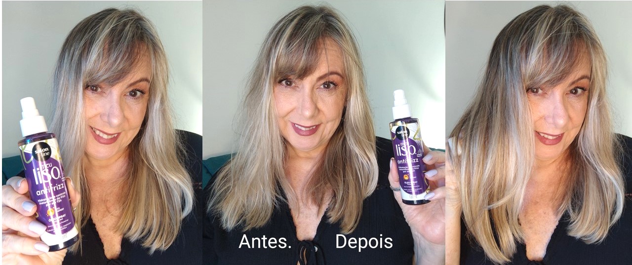 resultado Óleo Spray Antifrizz Salon Line Meu Liso